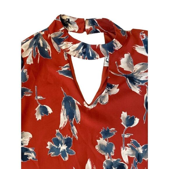 Christian Caliendo Floral swing dress Small triangular keyhole front & back EUC - Picture 6 of 16